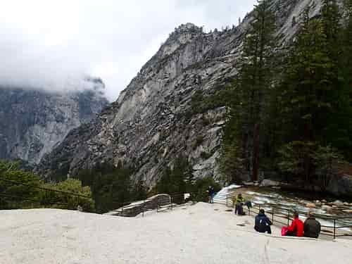 Lunch break at the top of Vernal Falls