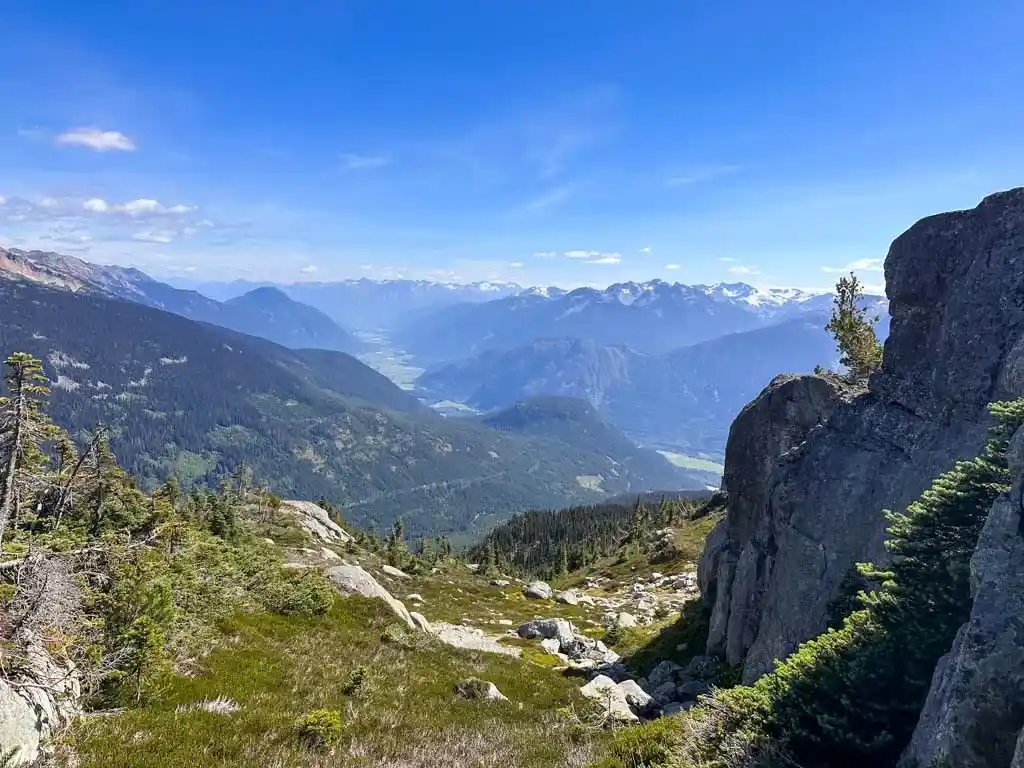 Looking down on the Pemberton Valley