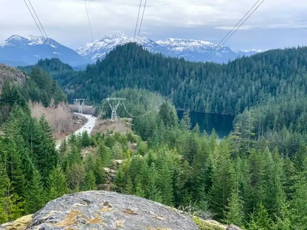 View from a bluff on the Powerline Trail