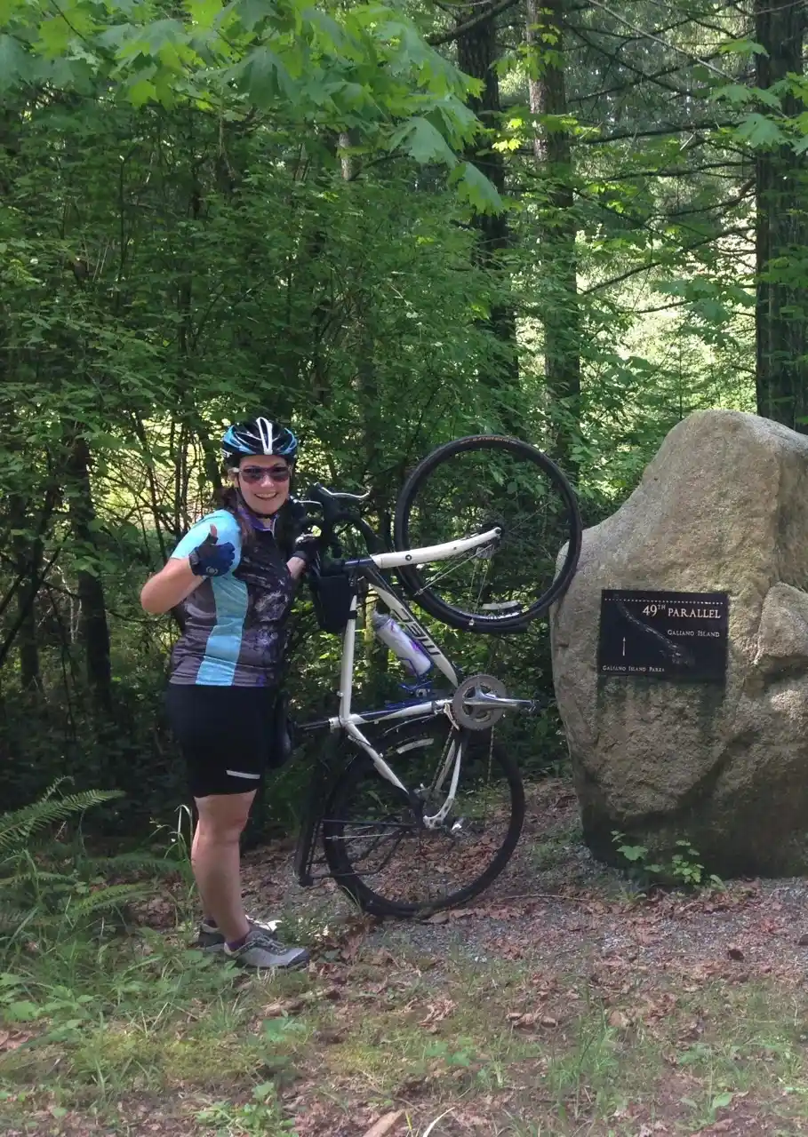 Reaching the 49th parallel on Galiano Island