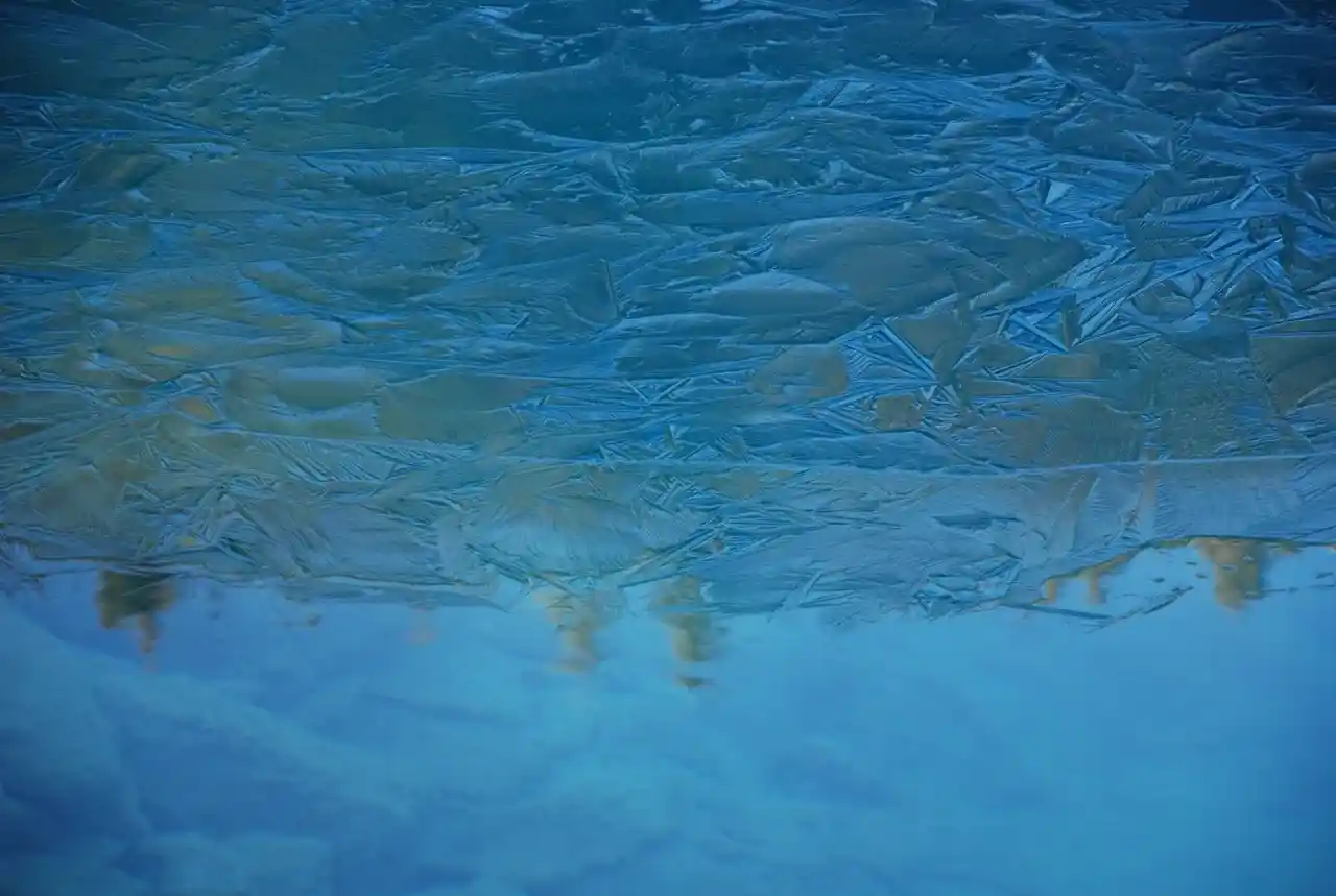 Ice forming on Garibaldi Lake