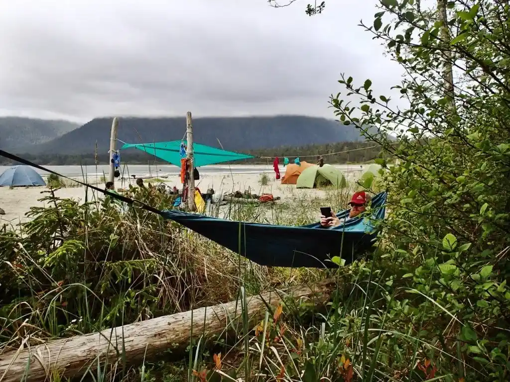 Hammock on Flores Island, BC