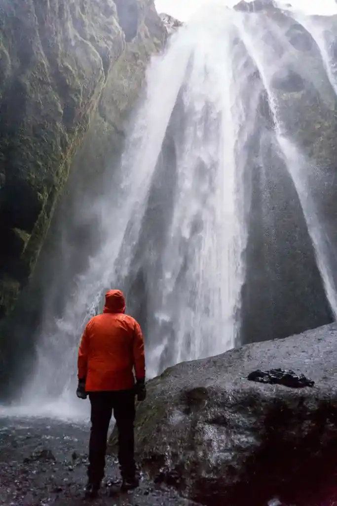 Gljúfrabúi waterfall in a cave in Iceland. A winter week in Iceland. Iceland in January. 35 Photos that will make you want to go to Iceland in winter.