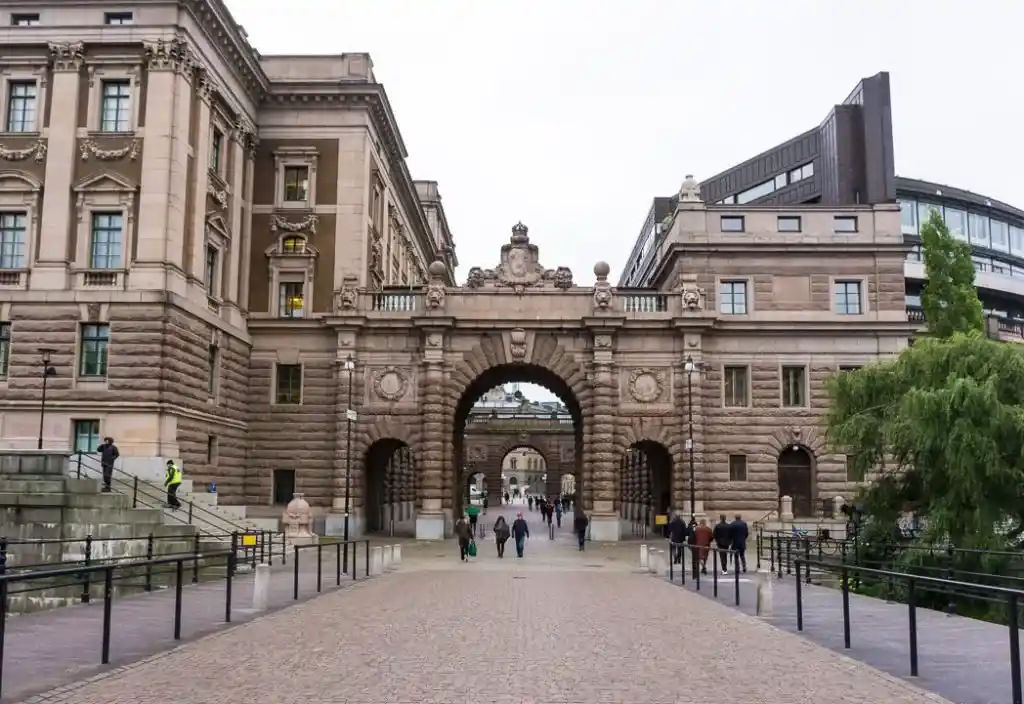 Riksdagshuset in Stockholm. Visit it on the Ultimate Self-Guided Walking Tour of Stockholm