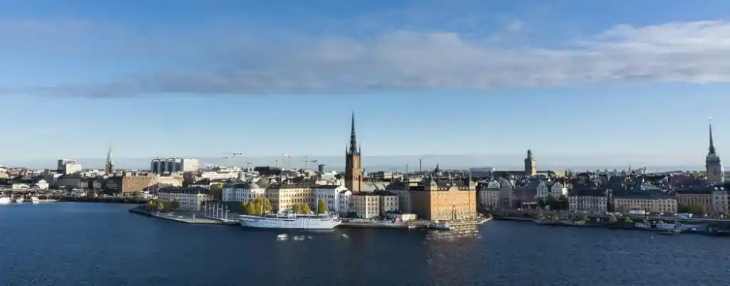 The view of Stockholm's old town from the bluffs in Sodermalm. 30 photos of Stockholm that will inspire you to visit.