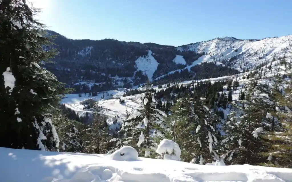 Snowshoeing at Sasquatch Mountain (formerly Hemlock Valley) in Agassiz, BC. Read about how to snowshoe here in the Ultimate Guide to Snowshoeing in the Fraser Valley near Vancouver, BC, Canada