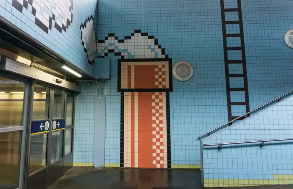 Art at Thorildsplan Station on the Stockholm subway. Find out how to visit this station and 11 others on a self-guided tour of Stockholm subway art.