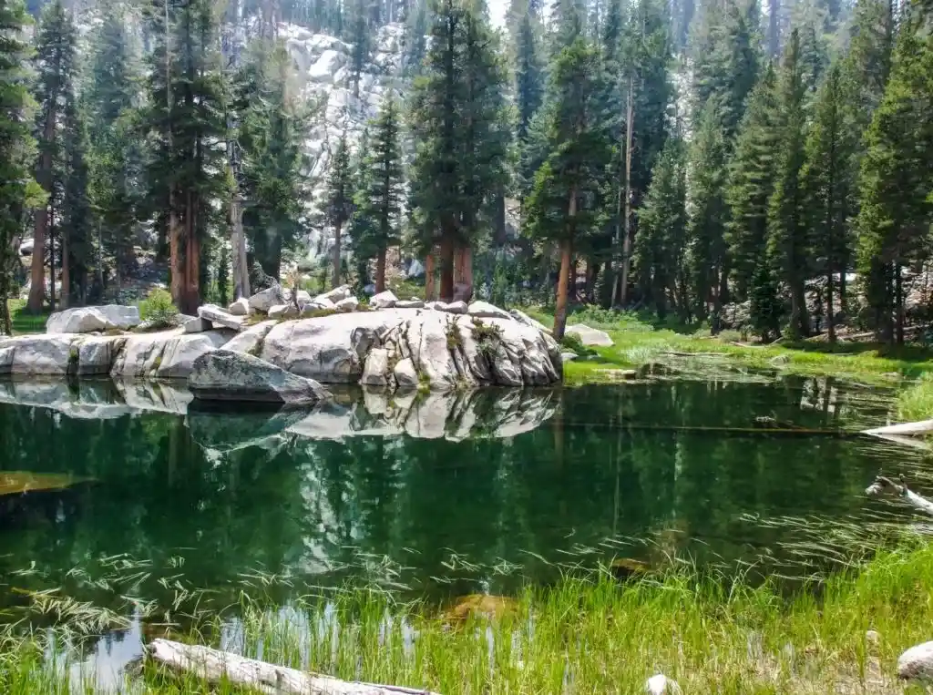 Hiking at Heather Lake along the Lakes Trail in Sequoia National Park - just one of many things to do in Sequoia and Kings Canyon National Parks.