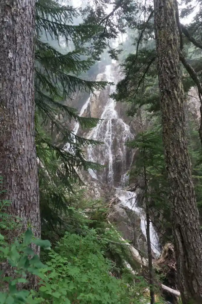 Hannover Falls on the Howe Sound Crest Trail. Just one of over 40 waterfalls near Vancouver you can hike to.