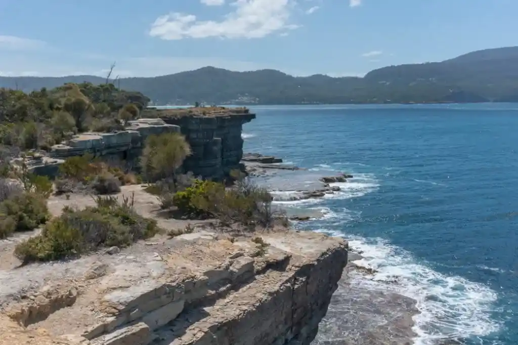The view from Fossil Bay Lookout on the Tasman Peninsula 