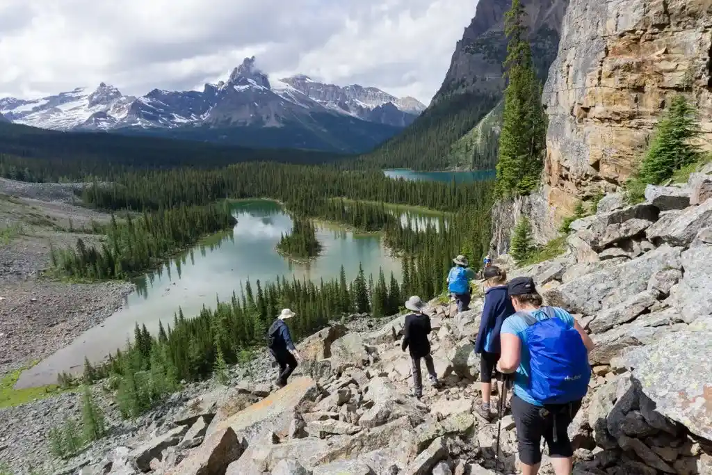 Hikers on the East Opabin Trail