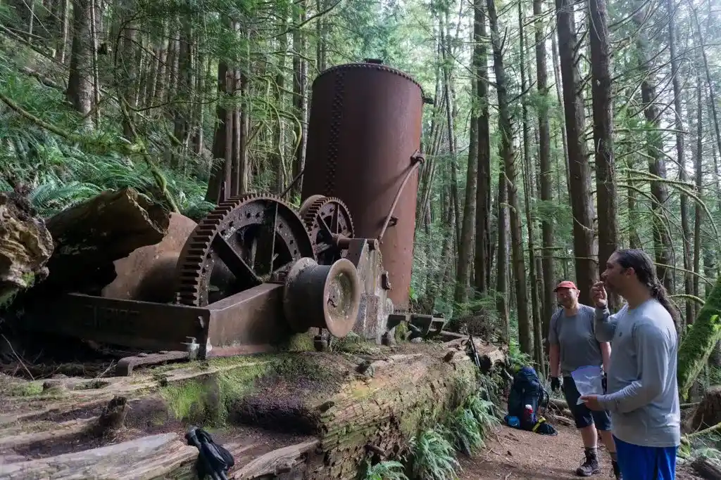 The donkey engine on the southern part of the West Coast Trail