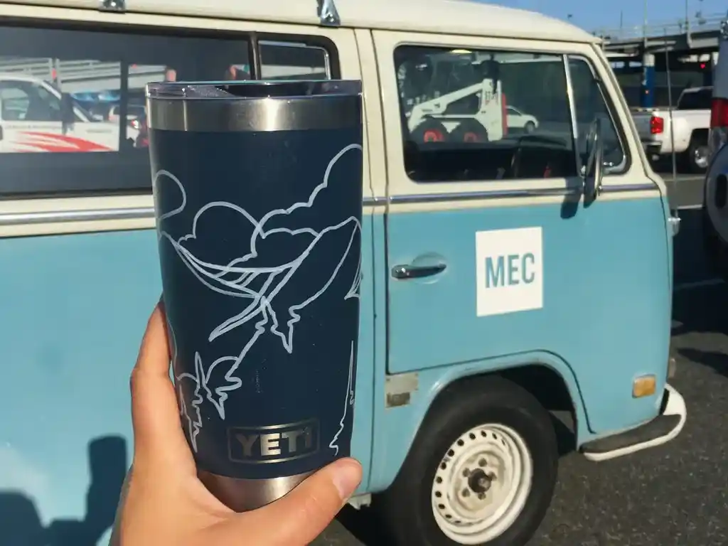 YETI Rambler tumbler mug with custom art work