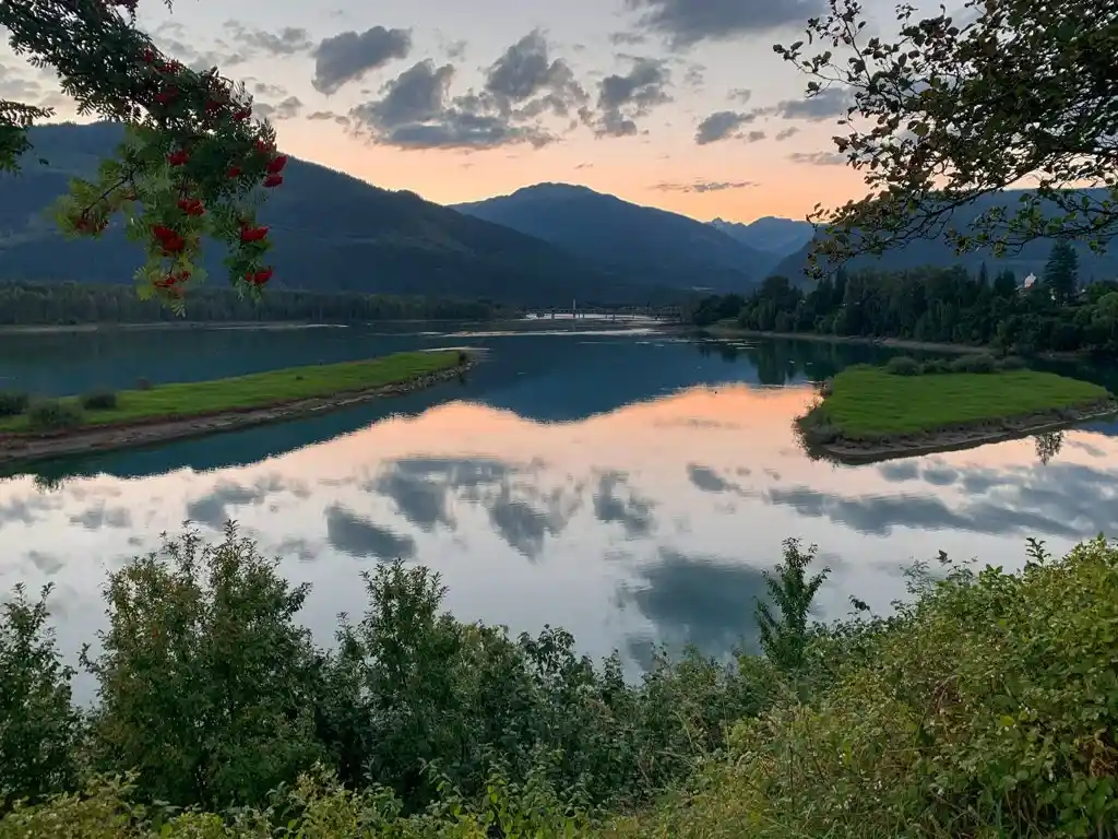 Sunset on the Greenbelt Trail in Revelstoke, BC