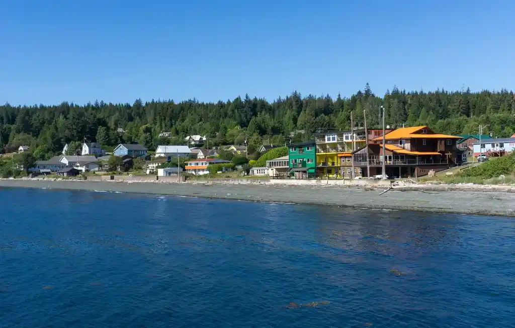 The waterfront at Sointula on Malcolm Island on north Vancouver Island
