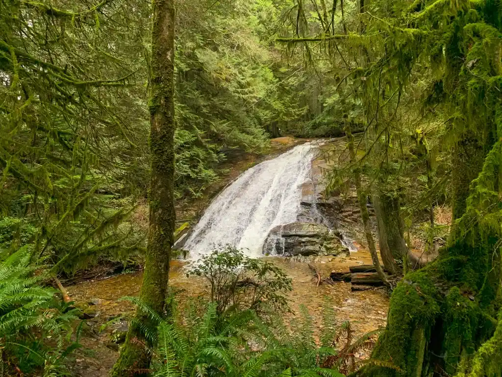 Clack Creek Falls in Cliff Gilker Park, Roberts Creek
