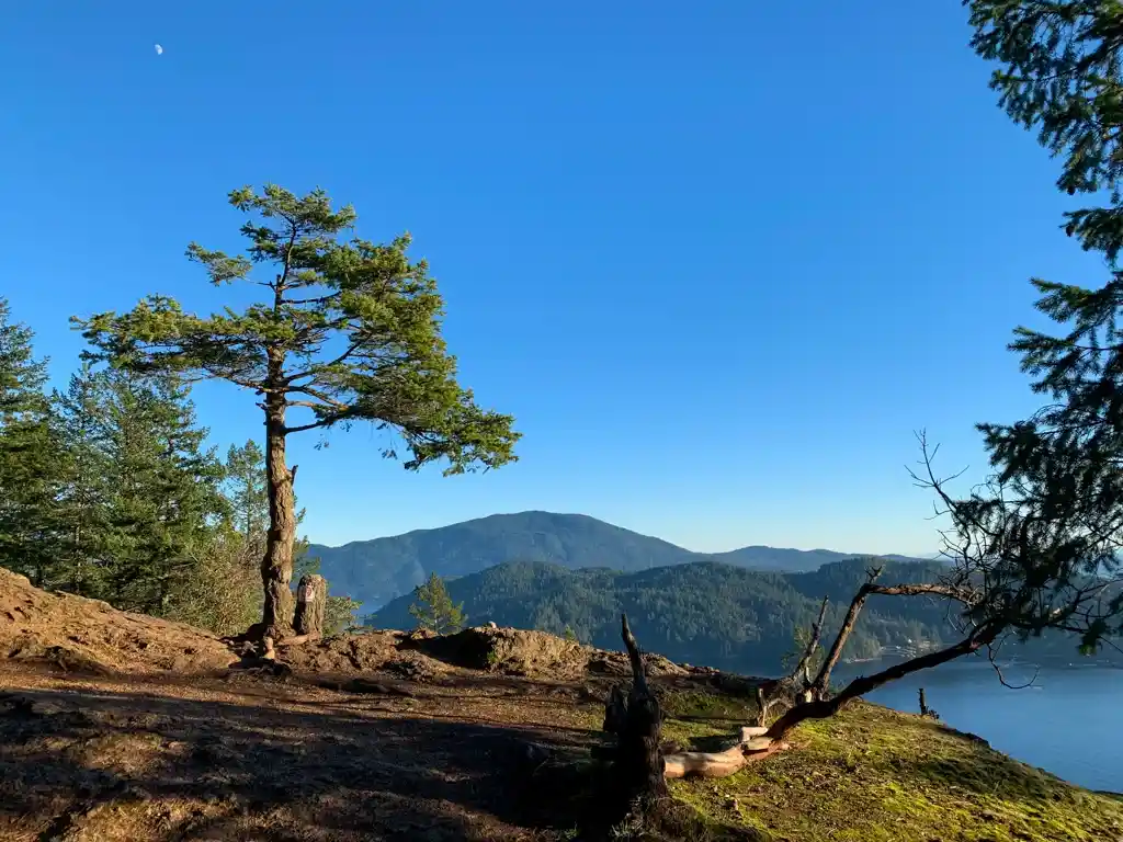 Rocky summit of Soames Hill on the Sunshine Coast, BC