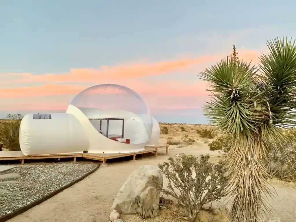 Sleep in a unique bubble tent near Joshua Tree National Park