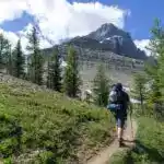 A hiker in the Canadian Rockies - best gifts for backpackers