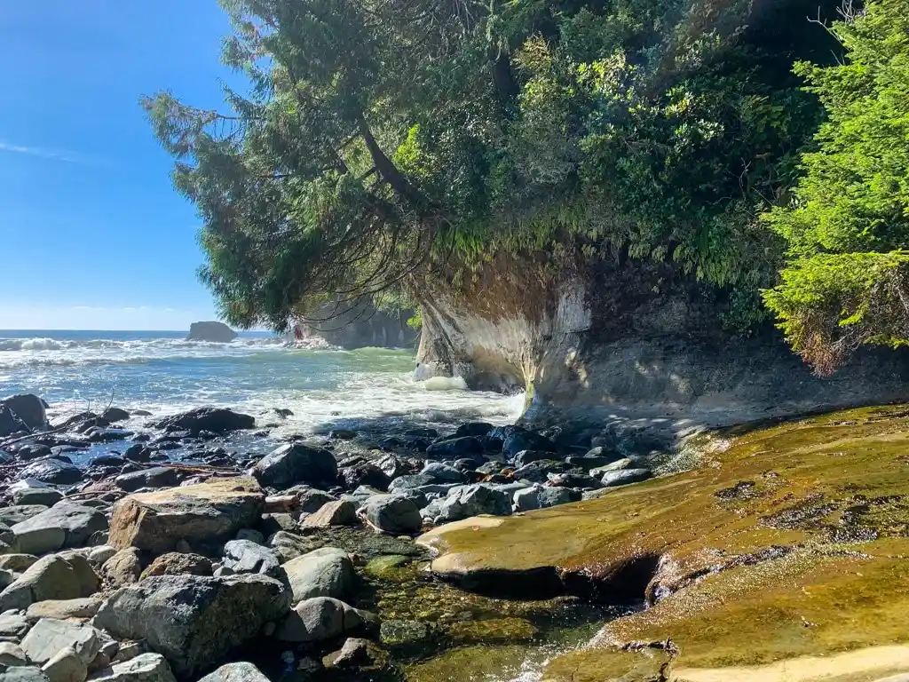 Ledingham Creek at Bear Beach at high tide