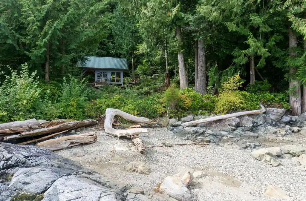 Fairview Bay Hut on the Sunshine Coast Trail - one of the best spring backpacking trips in British Columbia
