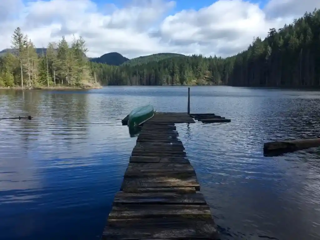 Little Sliammon Lake on the Sunshine Coast Trail