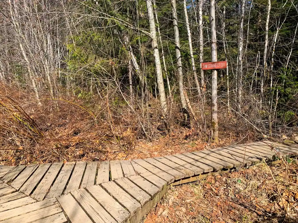 S+M Trail junction on the way to Mount Crumpit