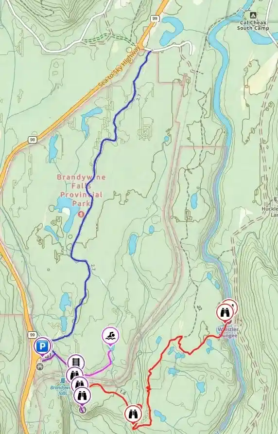 Brandywine Falls Provincial Park Trail Map