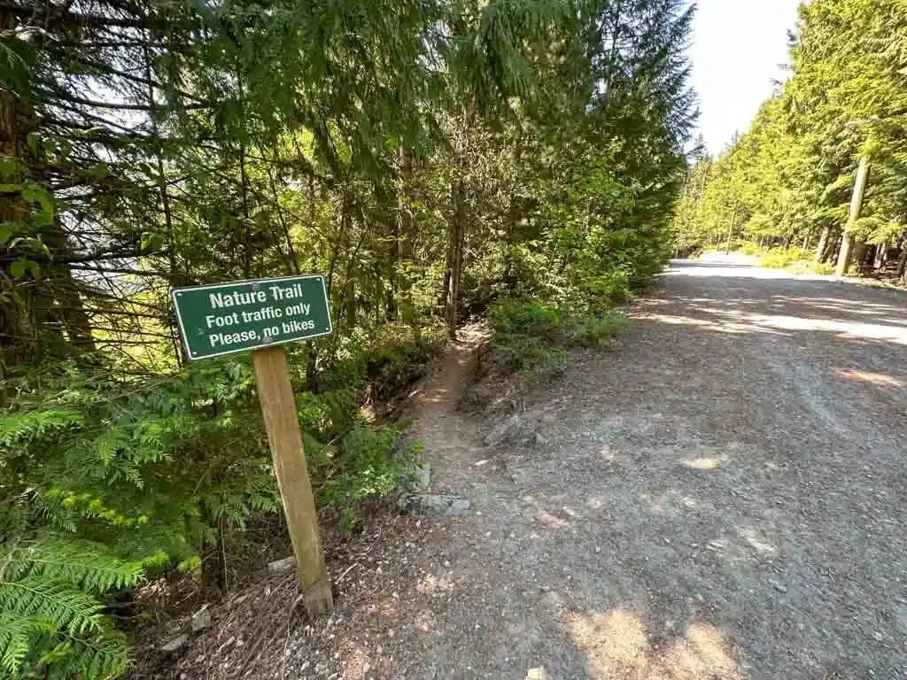 Sign at the entrance to the Nature Trail in Lost Lake Park