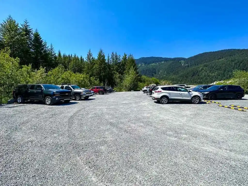 Whistler Train Wreck parking lot