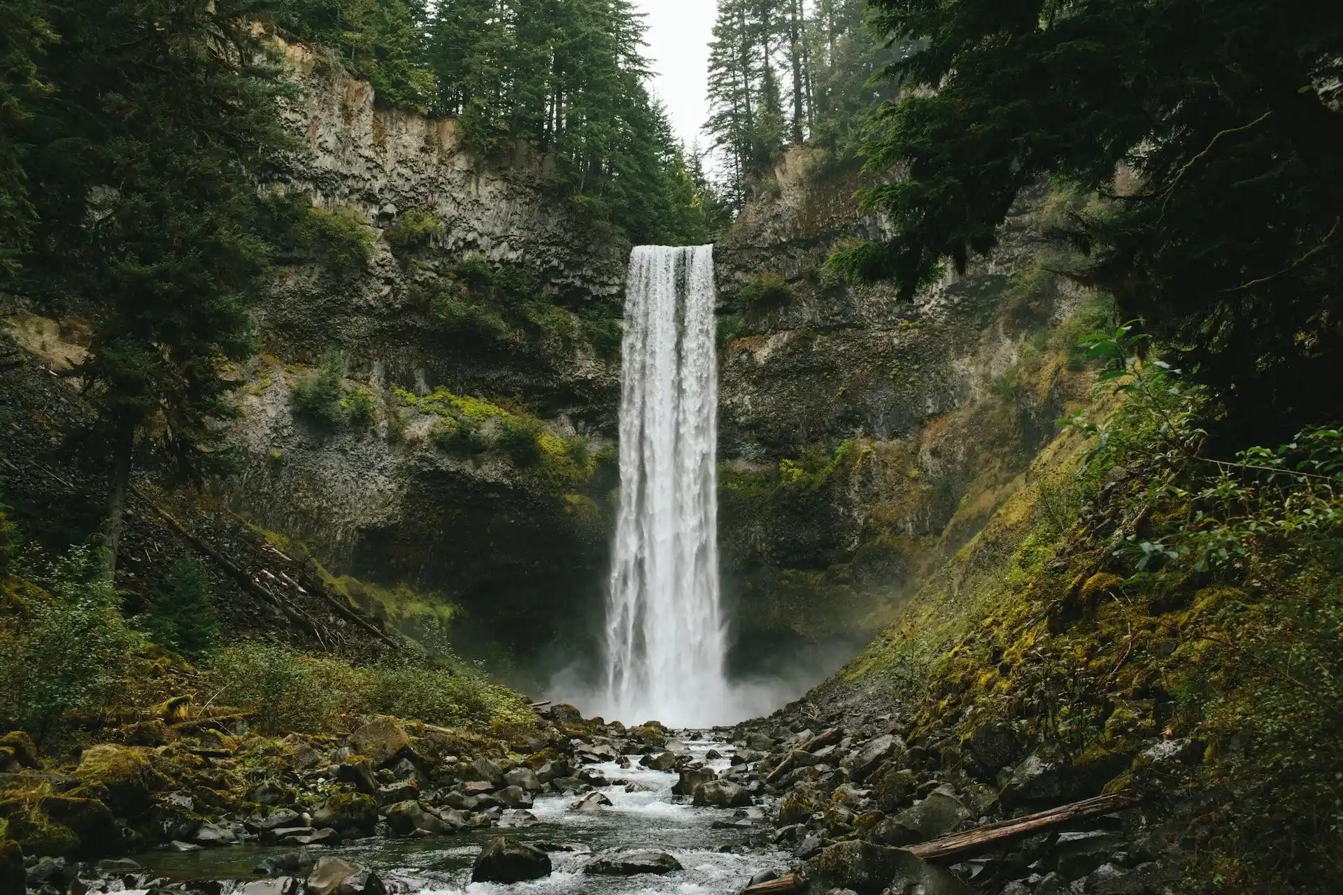 The bottom of Brandywine Falls. This hike is illegal.