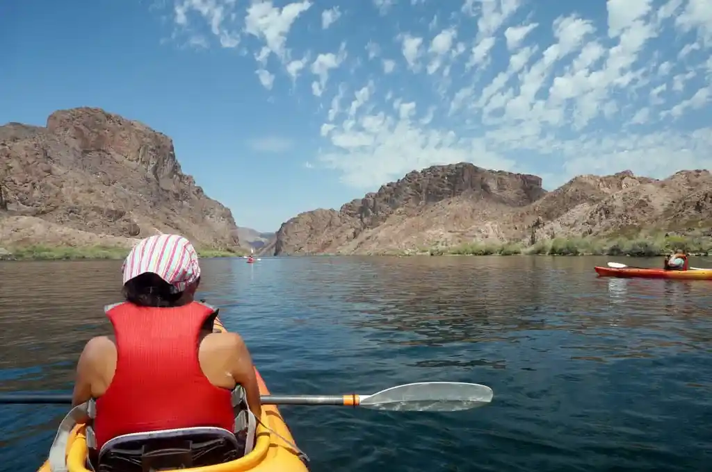 Kayaking on the Colorado River near Las Vegas