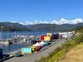 Colourful buildings at the harbour in Prince Rupert. Exploring Cow Bay is one of the best things to do in Prince Rupert.