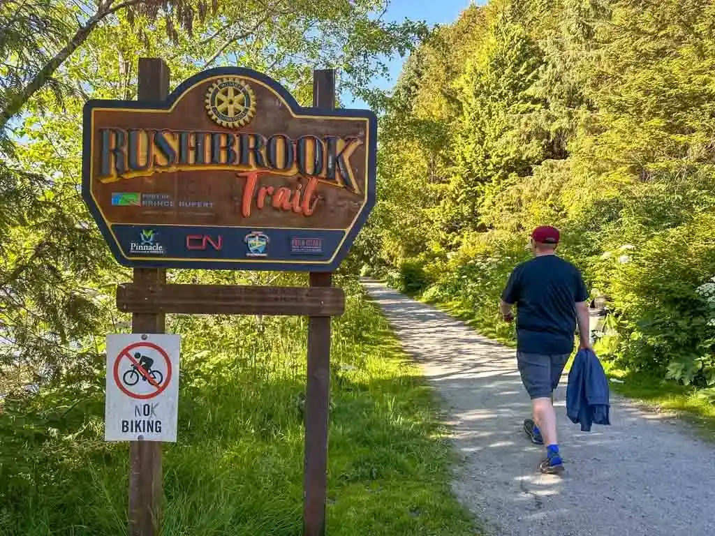 Sign at the start of the Rushbrook Trail