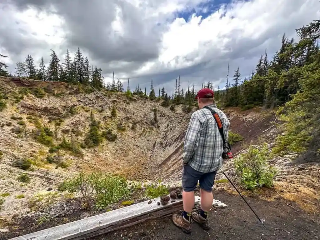 The crater at the top of the Tseax Cone volcano in the Nass Vally