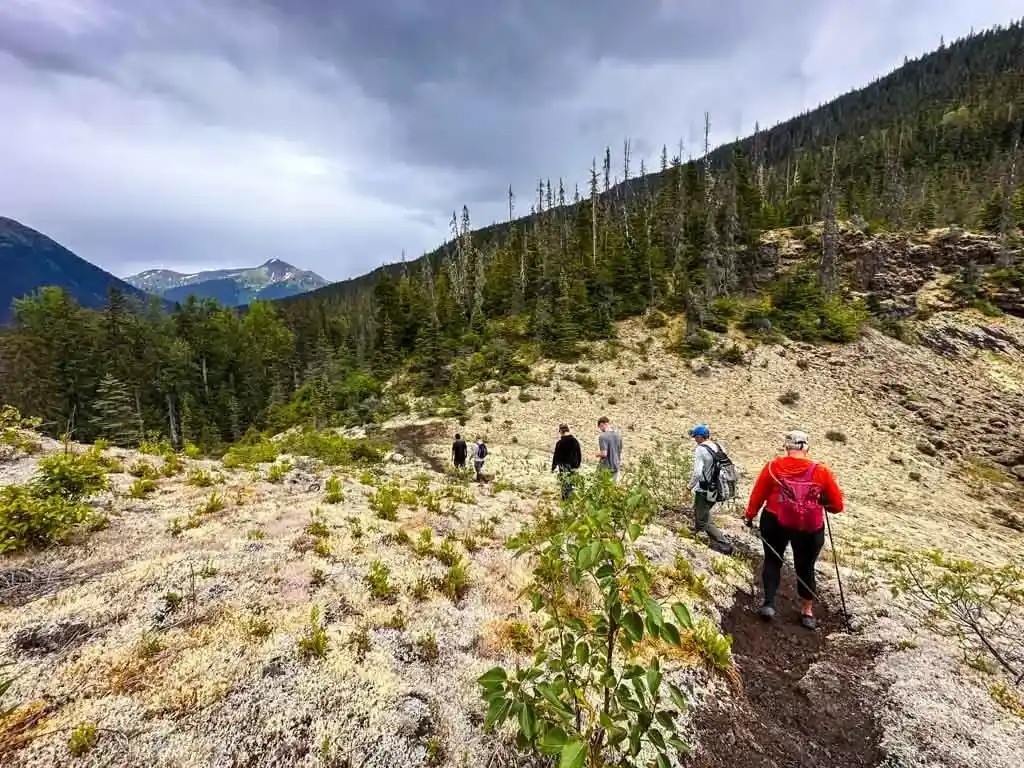 Hiking near Tseax Cone