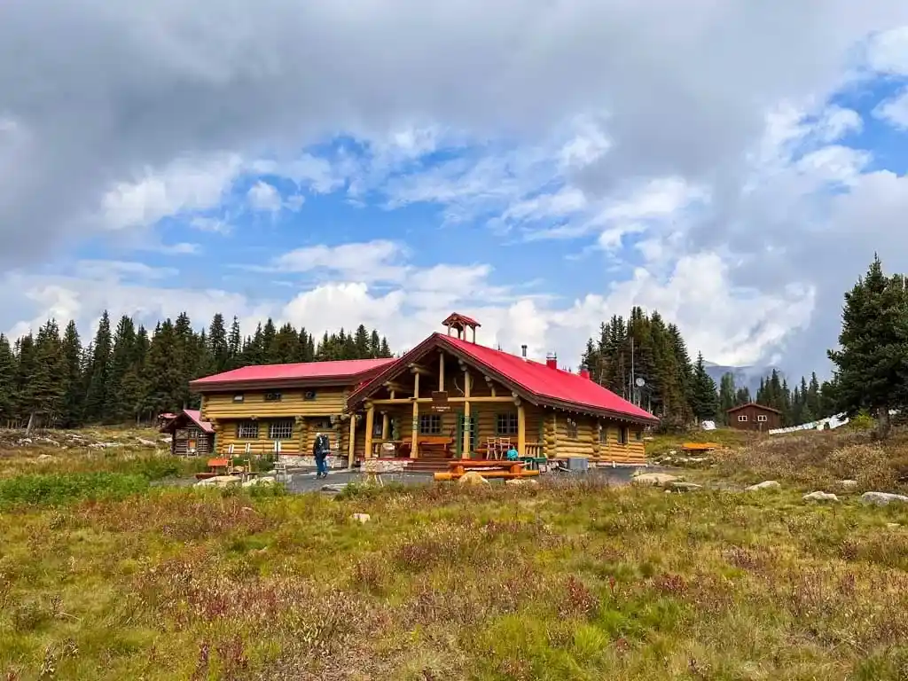The exterior of the historic Assiniboine Lodge