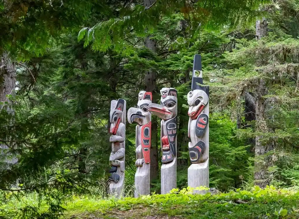Carvings at Kitselas Canyon near Terrace BC