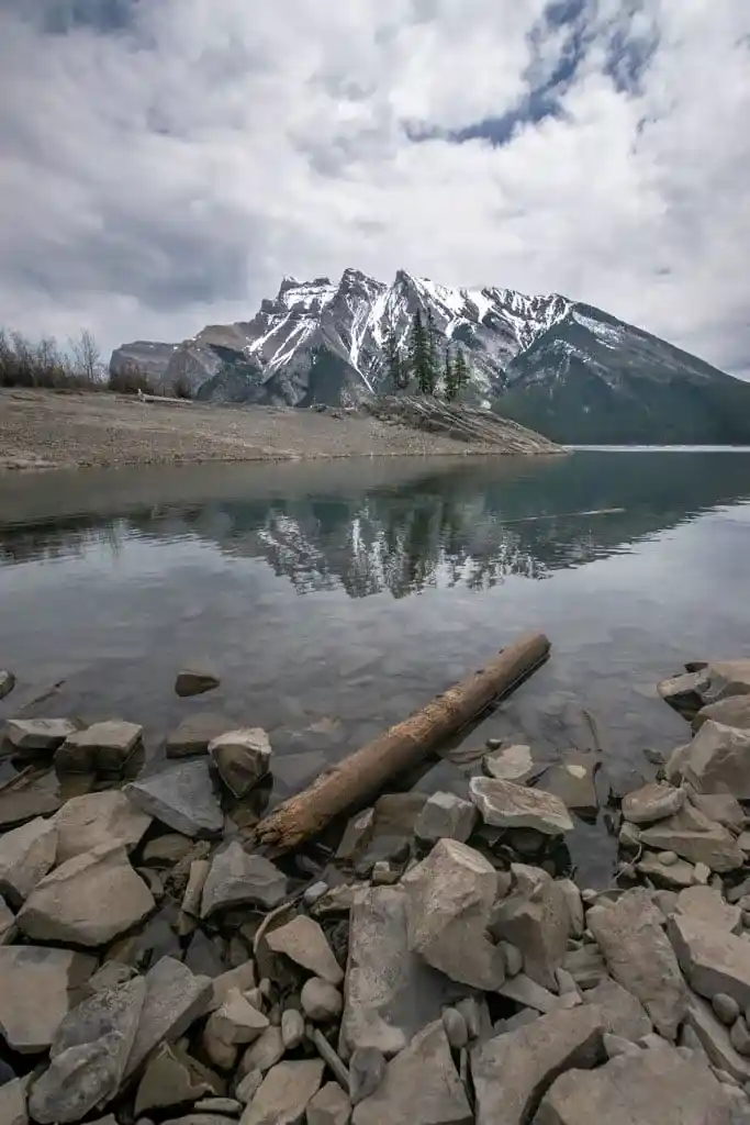 Lake Minnewanka in May - one of the best things to do in the Canadian Rockies in spring