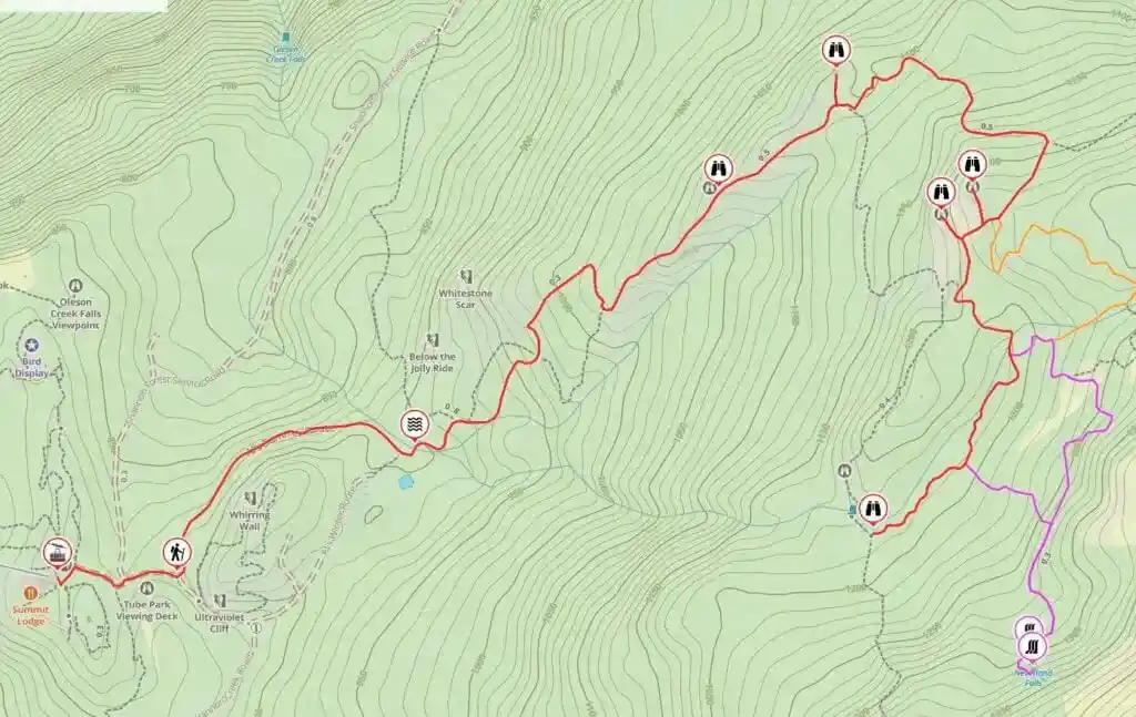 Map of the Al's Habrich Trail at the Sea to Sky Gondola in Squamish