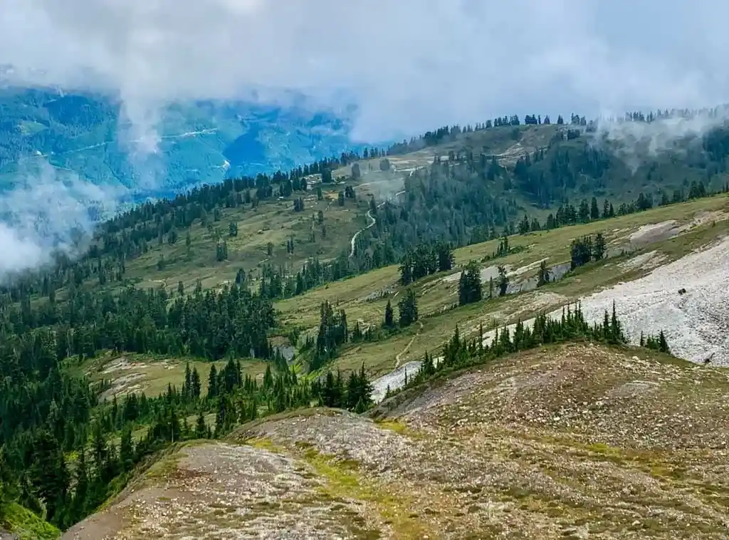 The view from the trail to the Gargoyles