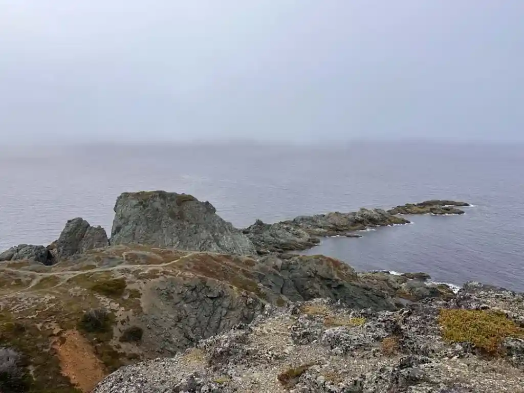 The view from Long Point Lighthouse in Twillingate on a gray day.