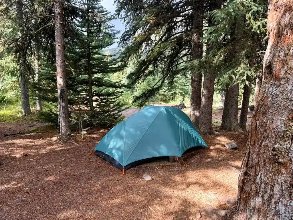 A MEC Spark tent at Merlin Meadows Campground