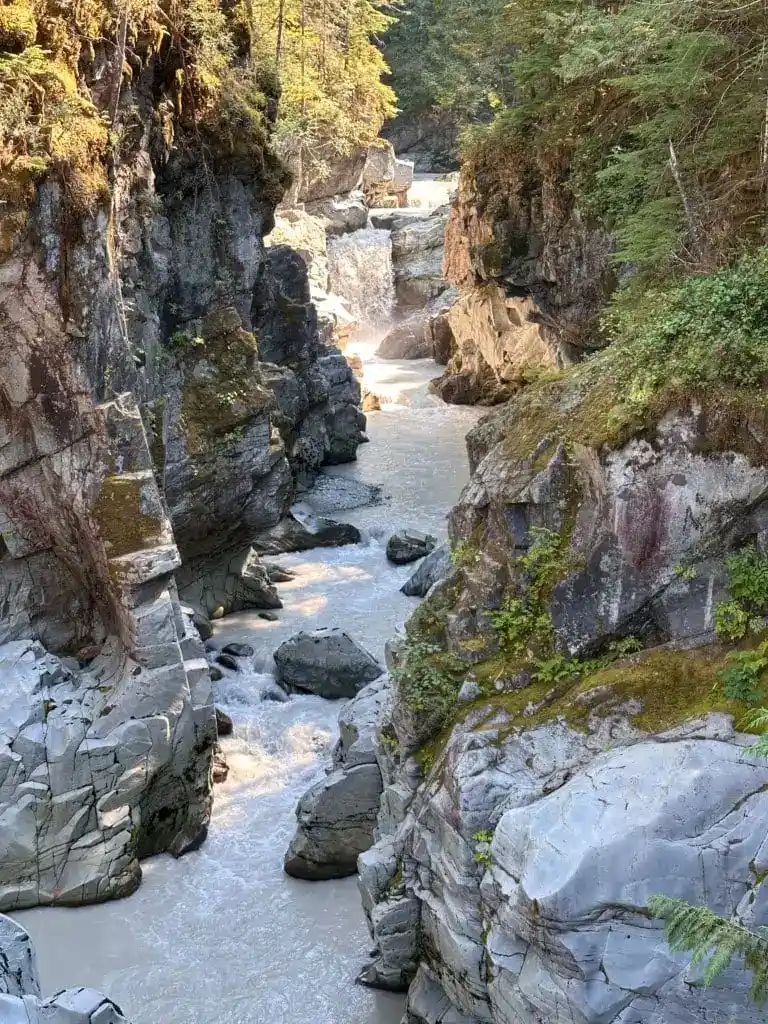 View of the upper canyon at Squamish Canyon