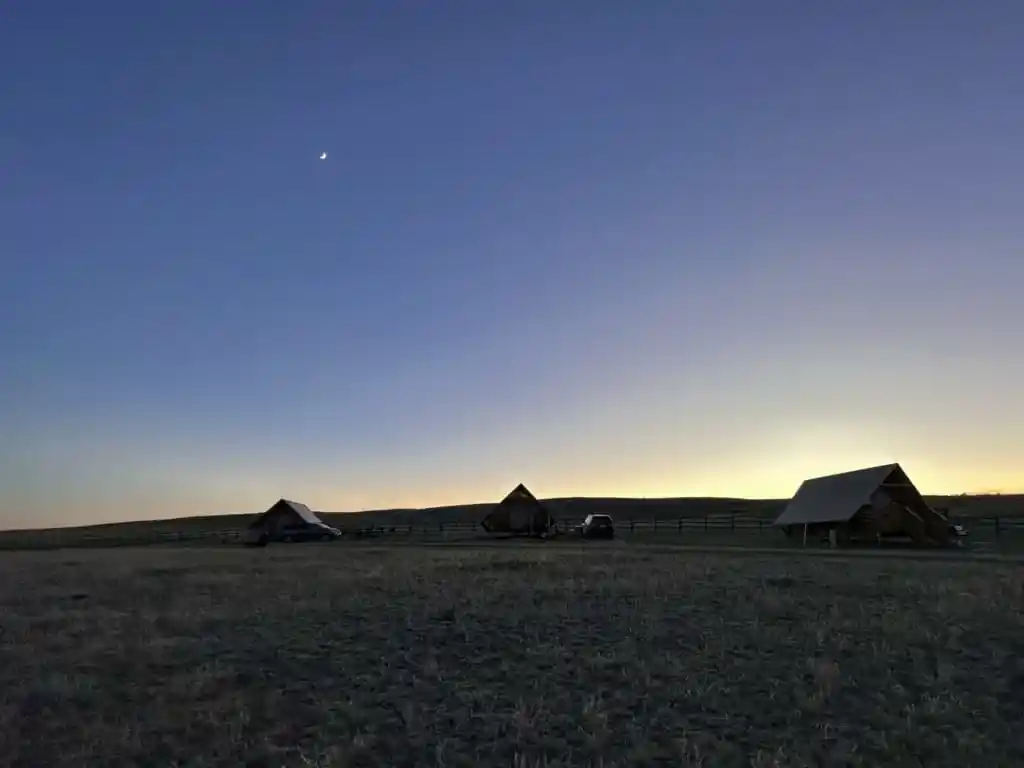 The moon over Frenchman Valley Campground